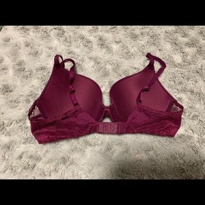 Burgundy bra Victoria’s Secret